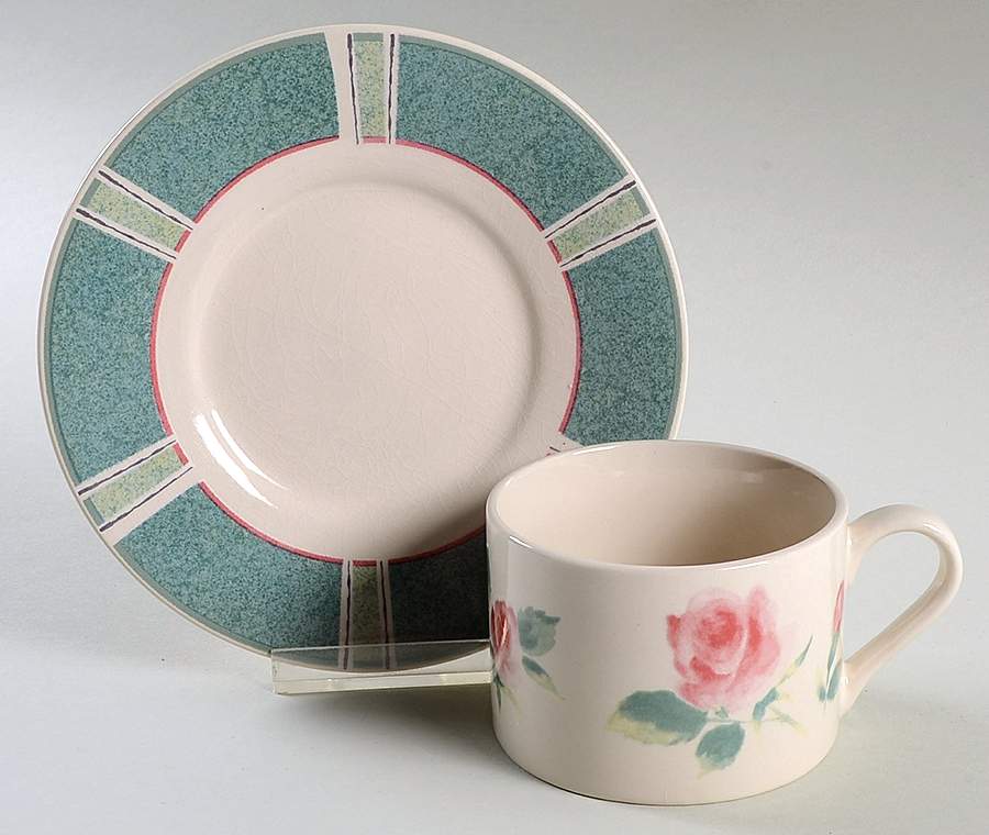 Glen Rose Flat Cup & Saucer Set by International-1