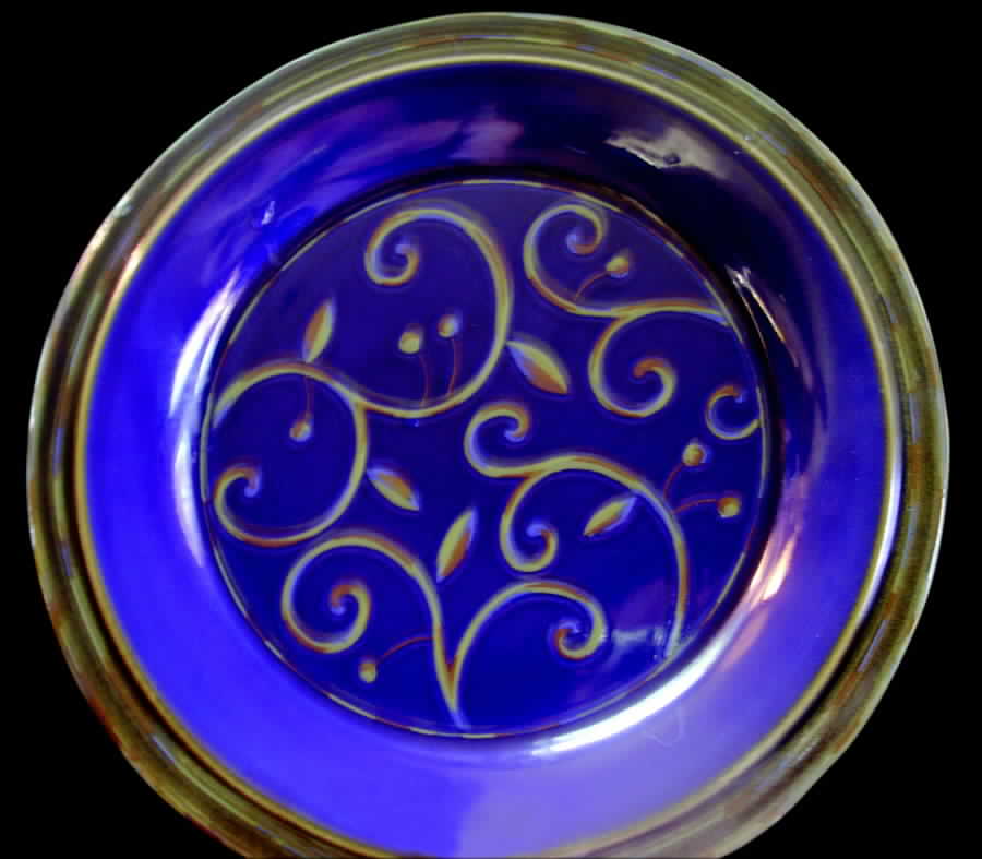 Prairie Midnight Pond Blue Accent Salad Plate by Interiors (PTS)-1