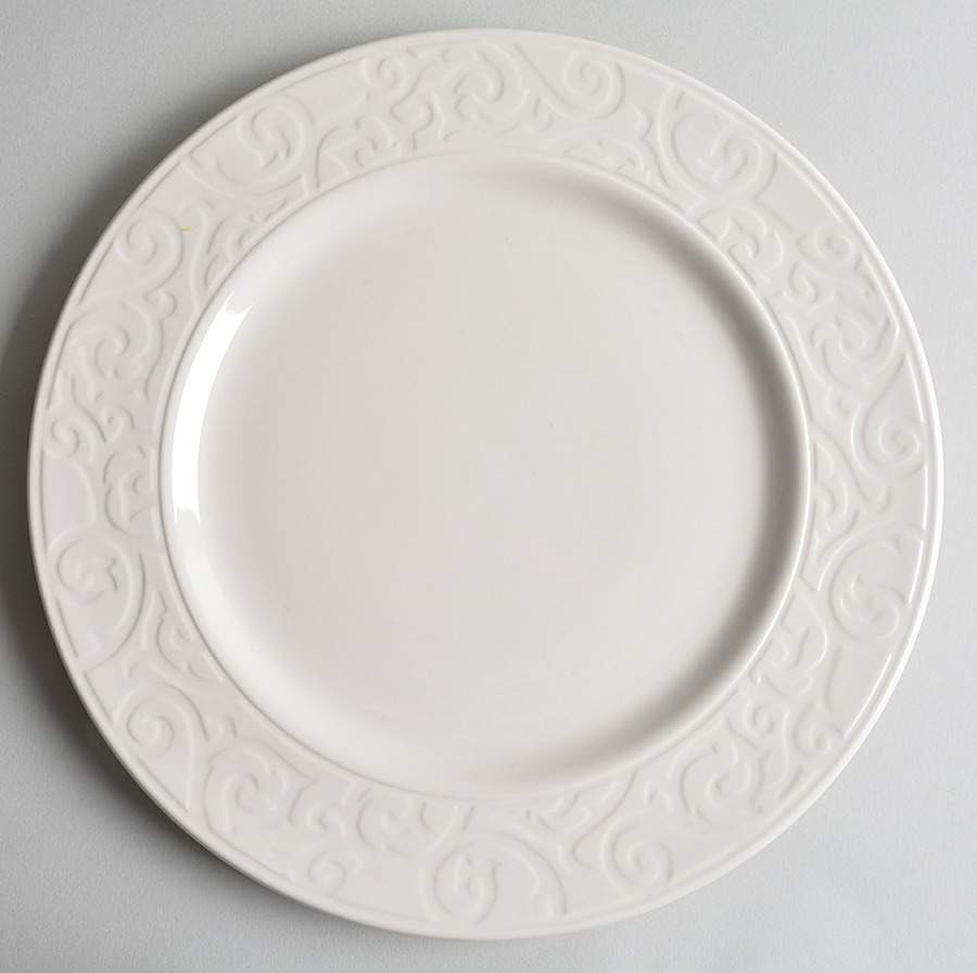 Florence White Dinner Plate by International-1