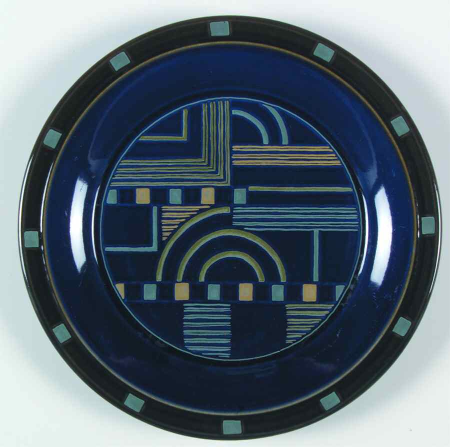 Prairie Midnight Pond Blue Accent Salad Plate by Interiors (PTS)-1