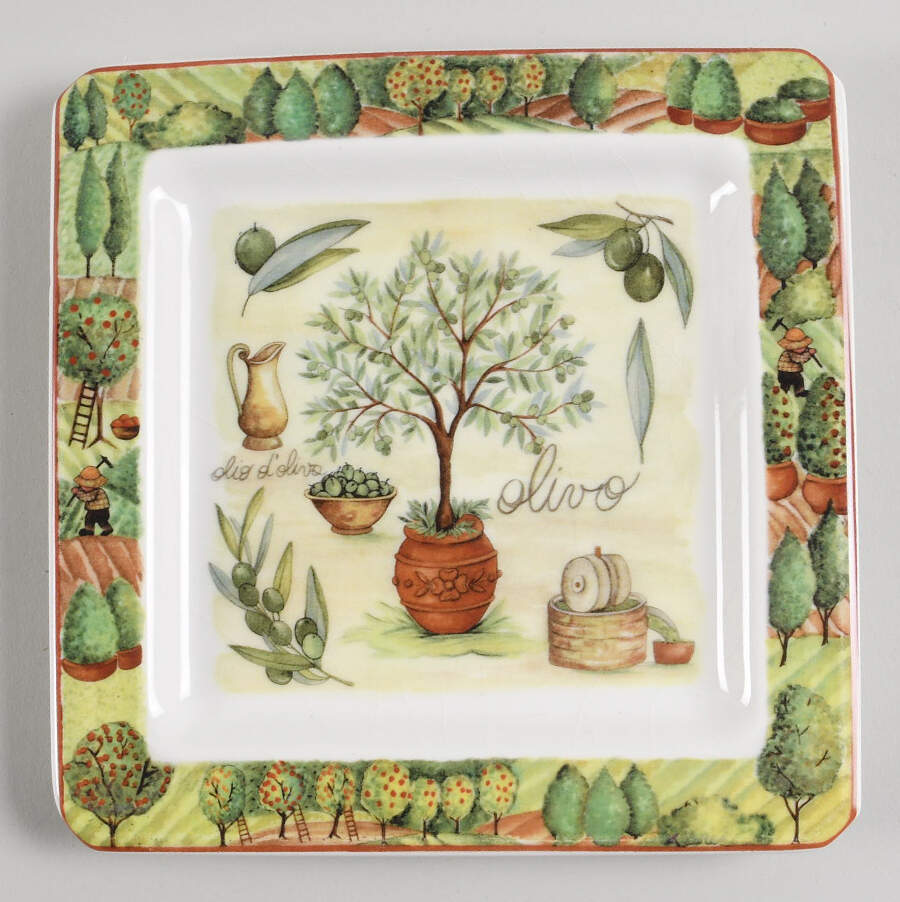 Olivie Square Salad Plate by Italy-1