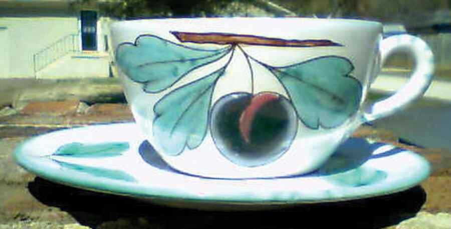 03520 Flat Cup & Saucer Set by Italy-1