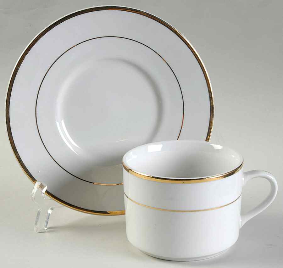ISC2 Flat Cup & Saucer Set by International Silver-1