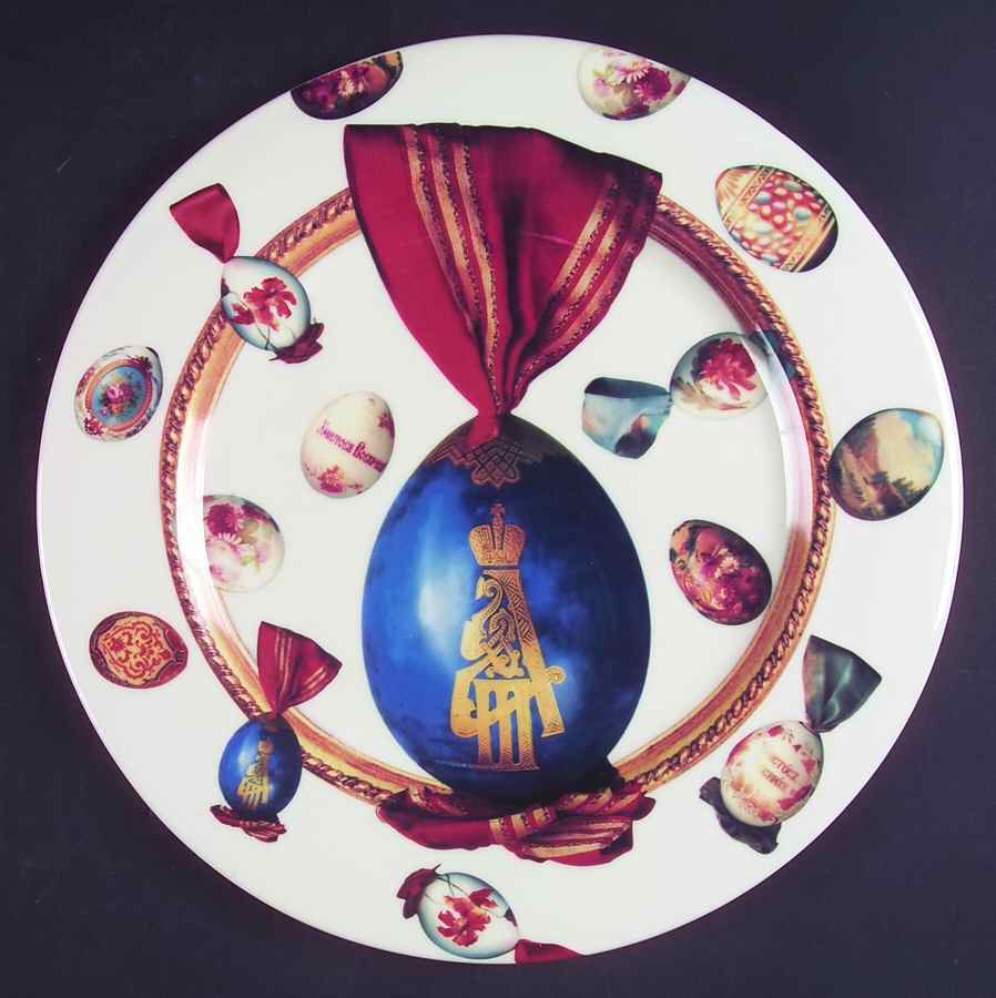 Uova Dinner Plate by Italian Ceramics-1