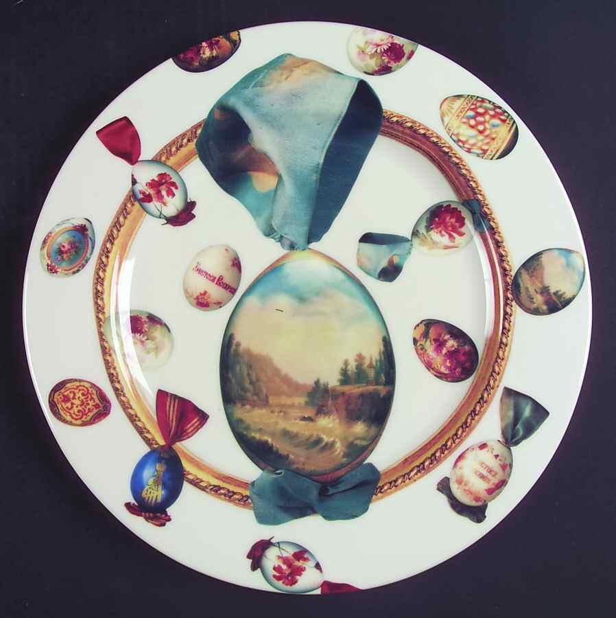 Uova Dinner Plate by Italian Ceramics-1