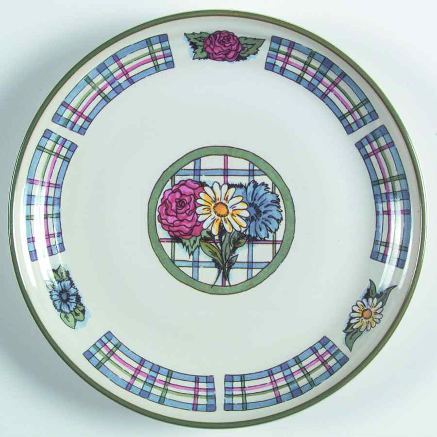 Plaid Posey Salad Plate by International-1