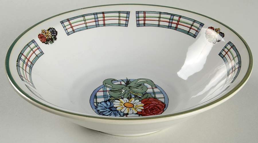 Plaid Posey Soup/Cereal Bowl by International-1