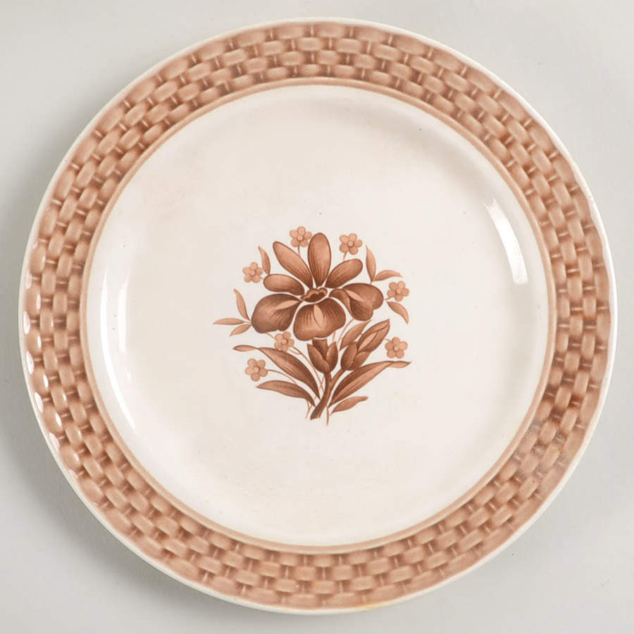 Wicker Garden Garden Brown Salad Plate by International-1