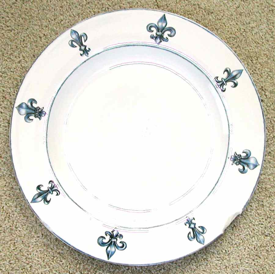 Fleur de Lis Chop Plate (Round Platter) by Interiors (PTS)-1