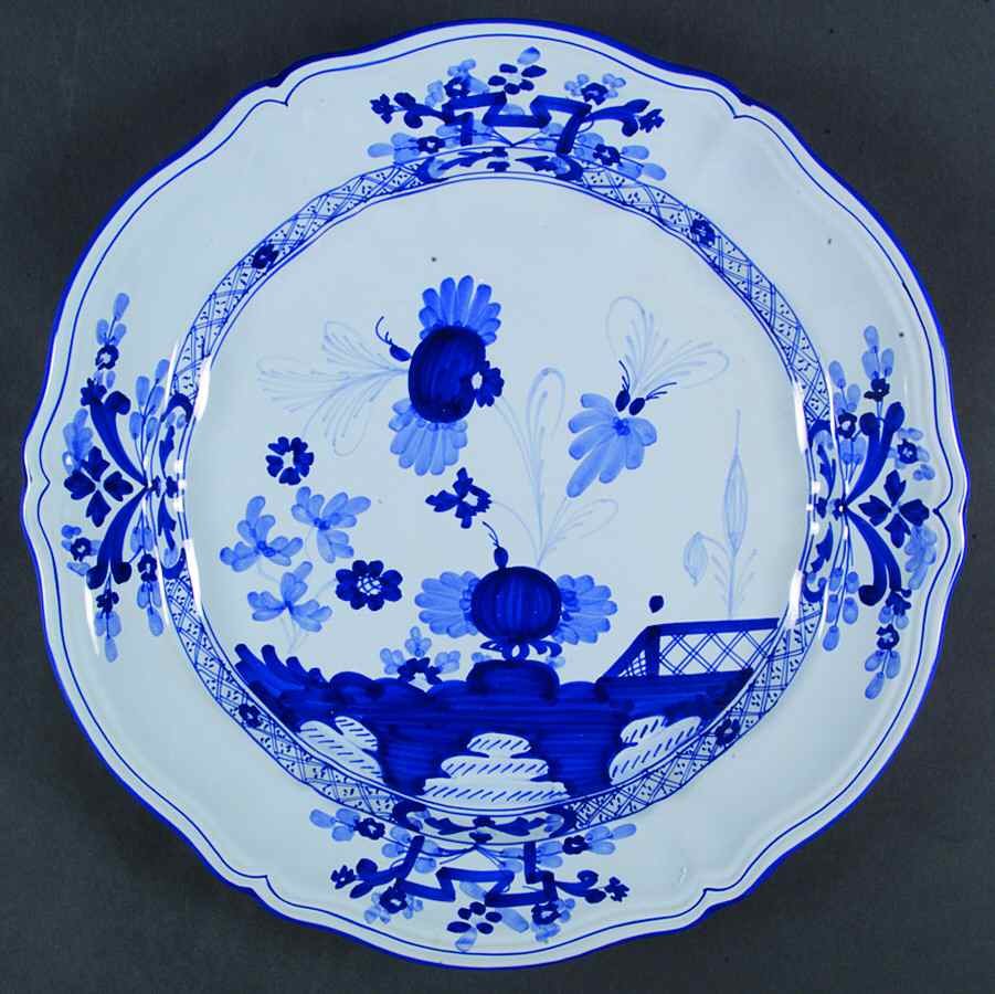 Garofano Blu 12" Chop Plate (Round Platter) by Imolarte (Imola)-1