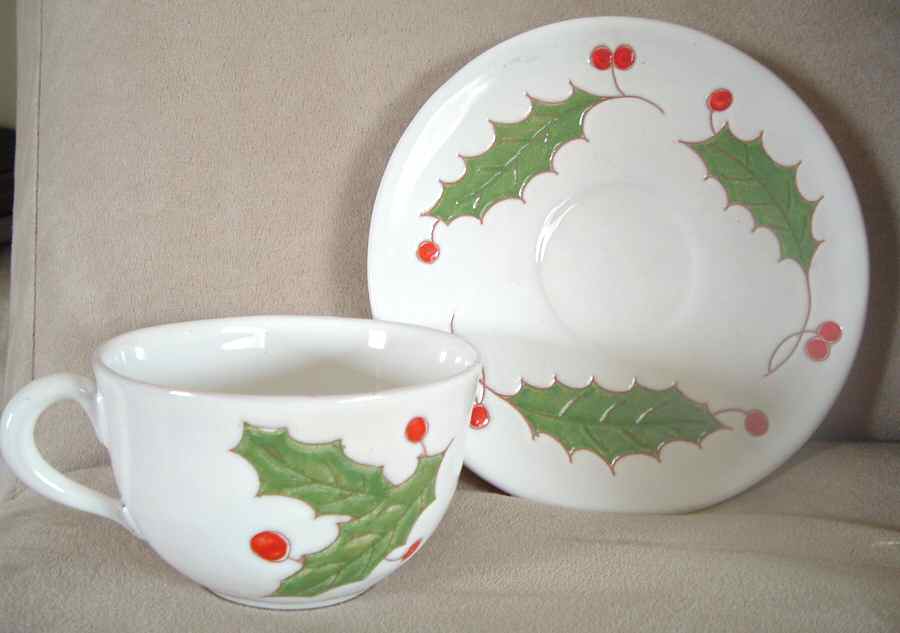 111B Flat Cup & Saucer Set by Italy-1