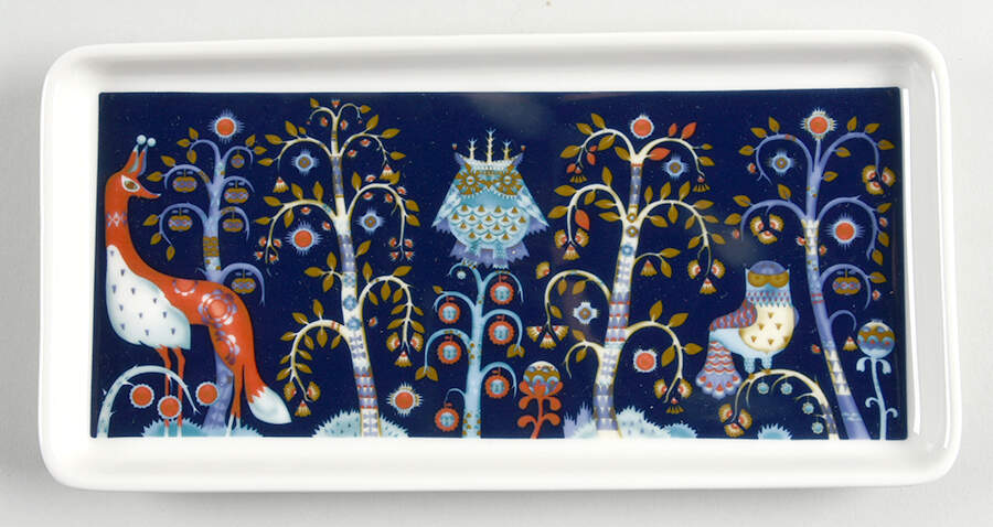 Taika Blue 9" Rectangular Plate by Iittala-1