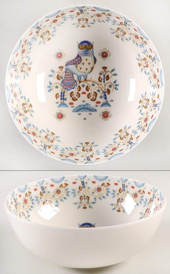 Taika White 8" Round Serving Bowl by Iittala-1