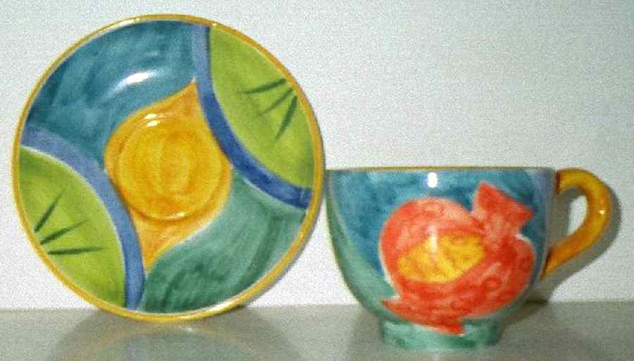 ITY232 Flat Cup & Saucer Set by Italy-1