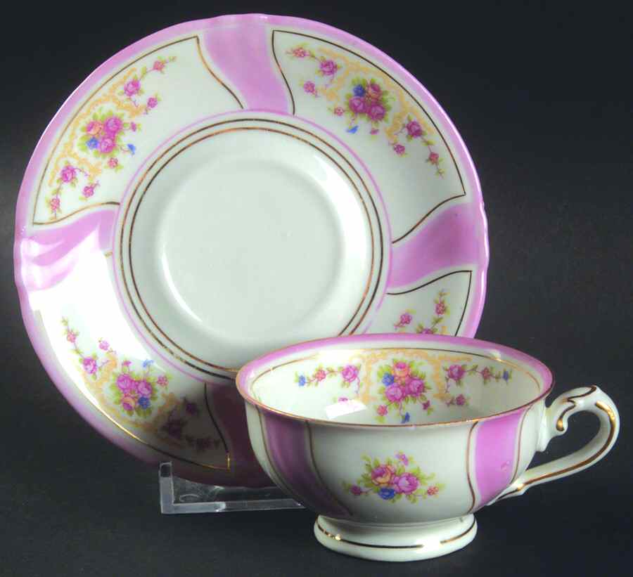 IME8 Footed Demitasse Cup & Saucer Set by Imperial (Bavaria)-1