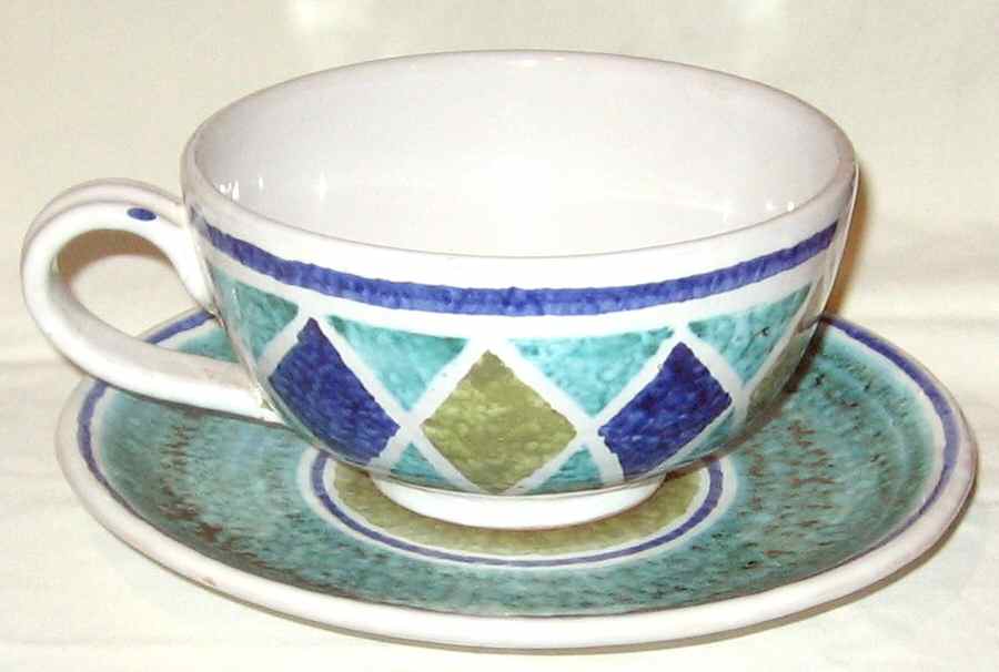 2823 Jumbo Cup & Saucer Set by Italy-1