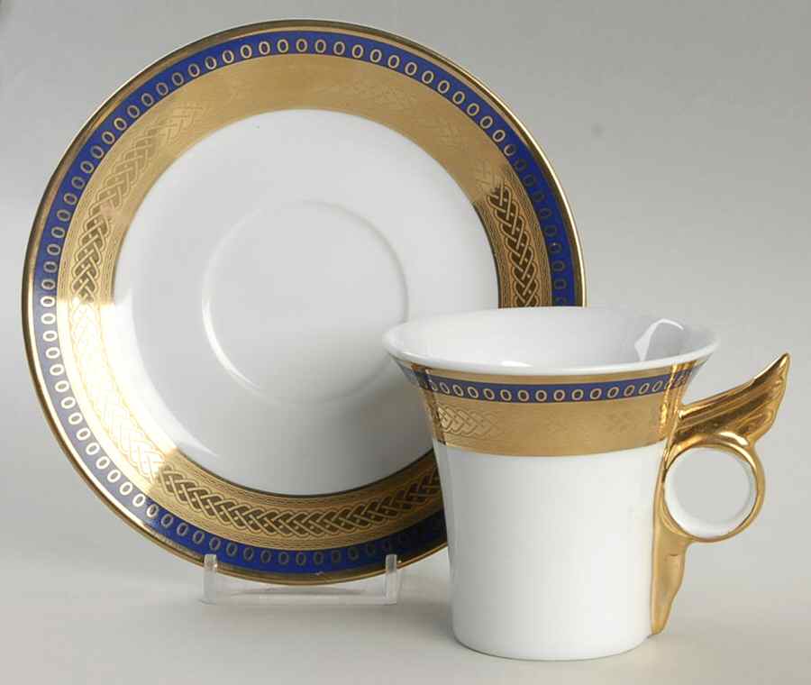 Italian Design Flat Cup & Saucer Set by Imperial Fine China-1