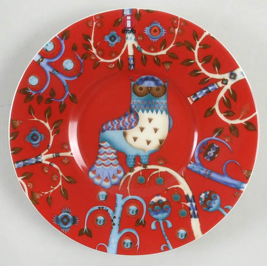 Taika Red Saucer by Iittala-1