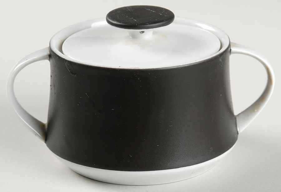 Black Sugar Bowl & Lid by International-1