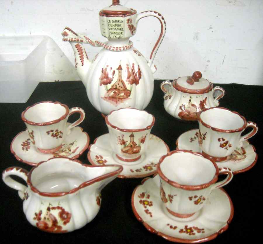 ITY268 Footed Cup & Saucer Set by Italy-1