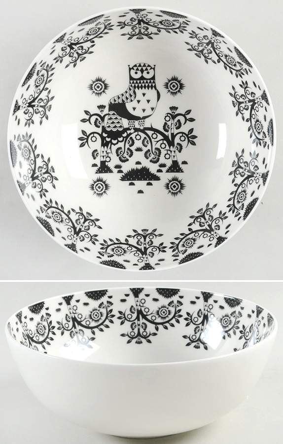 Taika Black 8" Round Serving Bowl by Iittala-1
