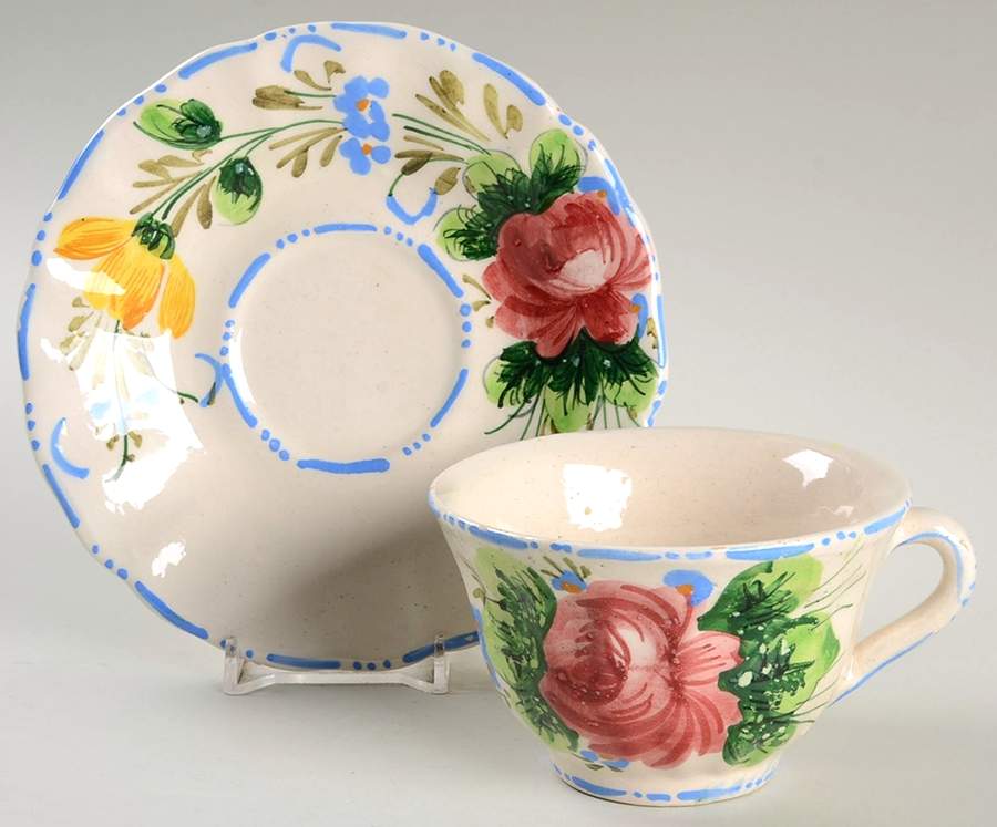 ITY278 Flat Cup & Saucer Set by Italy-1