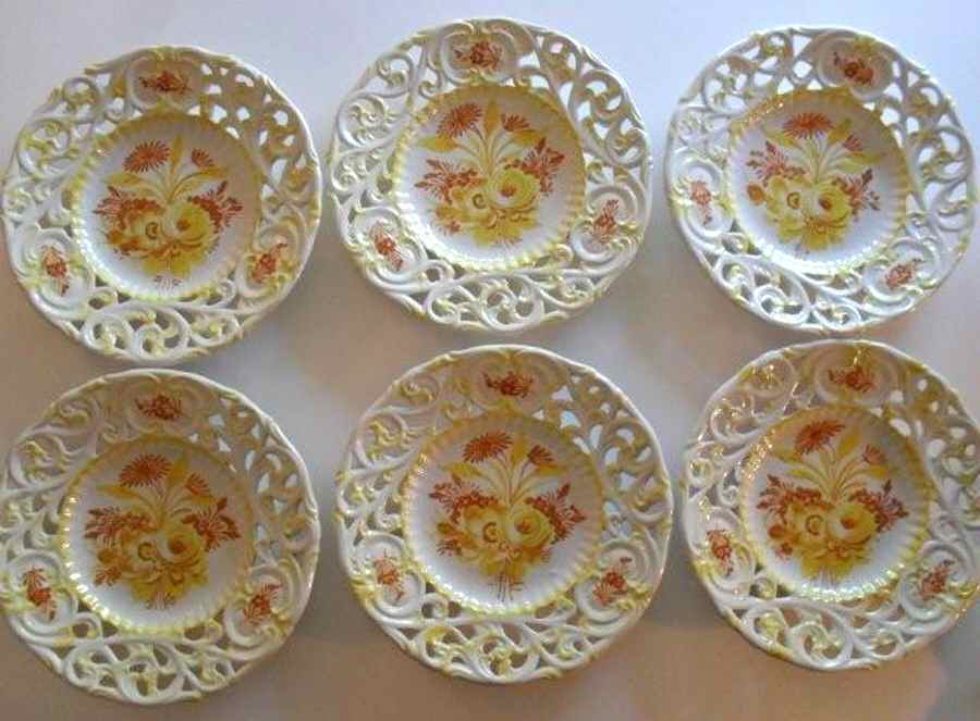 400-2 Pierced Edge Salad Plate by Italy-1