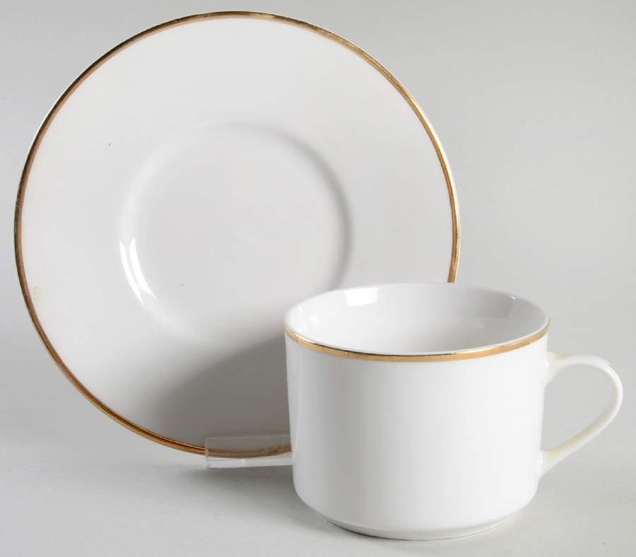 Santa Cruz Flat Cup & Saucer Set by International Silver-1