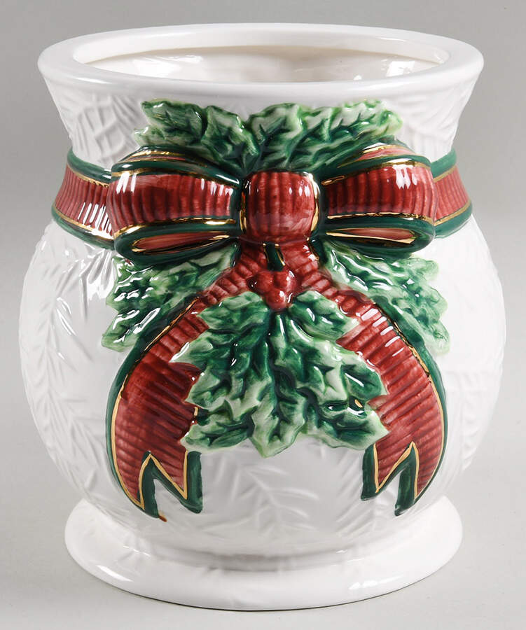 Deck the Holly Cookie Jar No Lid by Inspirado Designs-1