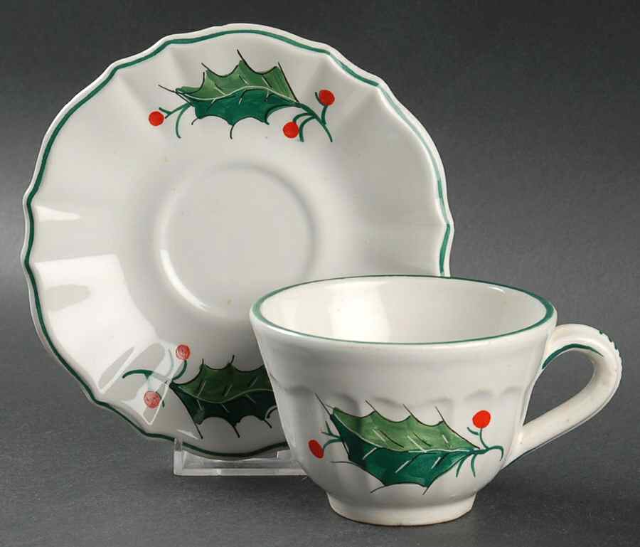 ITY310 Flat Cup & Saucer Set by Italy-1