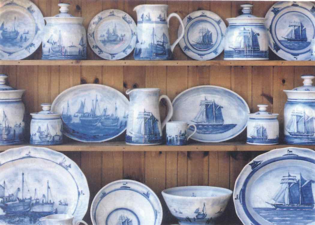 Nautical Dinner Plate by Iden Pottery-1