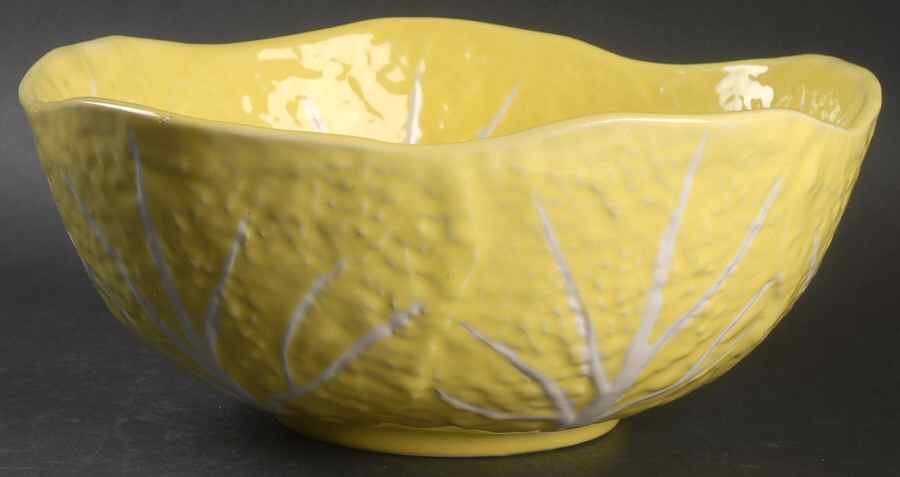 Cabbage Yellow 10" Large Salad Serving Bowl by Image Inn-1