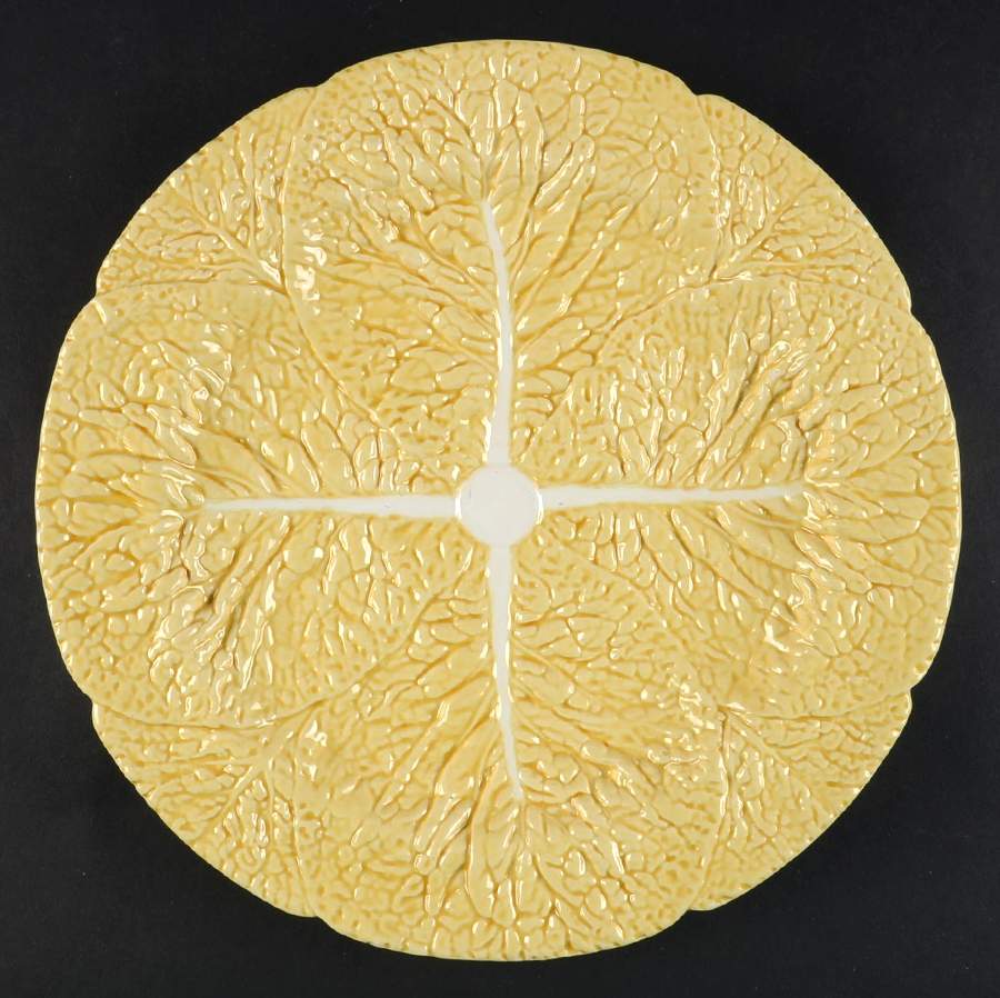 Cabbage Yellow Dinner Plate by Image Inn-1