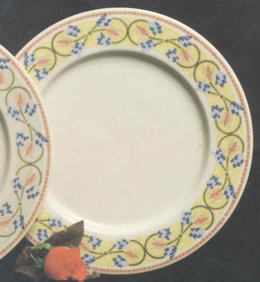 Yellow Mosaic Dinner Plate by Indo Keramik-1