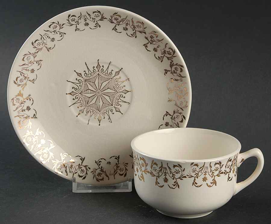 ILL22 Flat Cup & Saucer Set by Illinois China -1