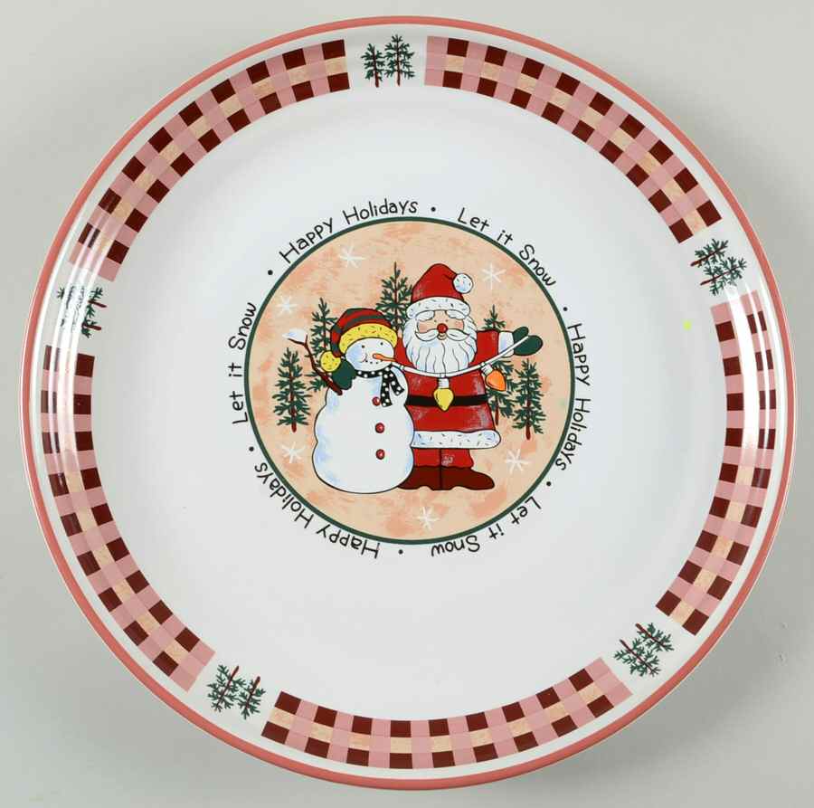 Santa & Snowman Dinner Plate by International-1
