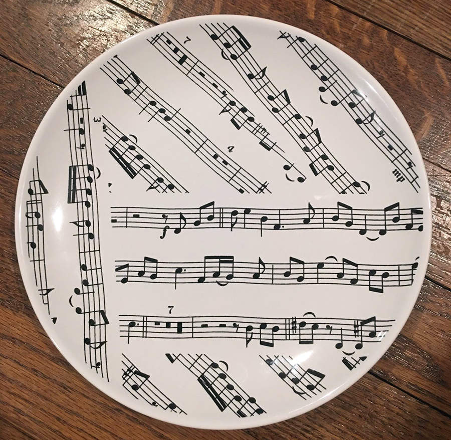 Julfint Notes Salad Plate by Ikea China-1