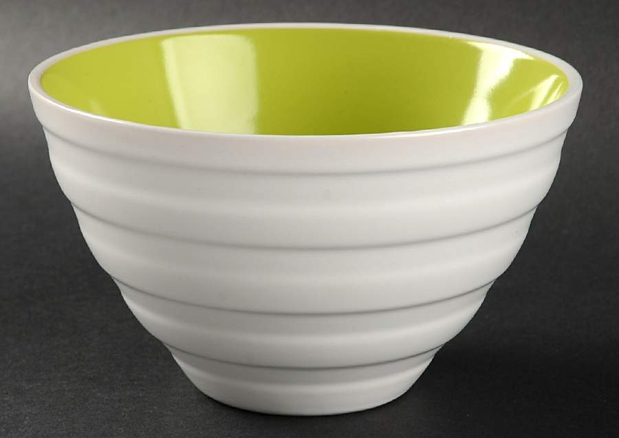 Caribbean Color Kiwi (Green) Soup/Cereal Bowl by Isaac Mizrahi-1