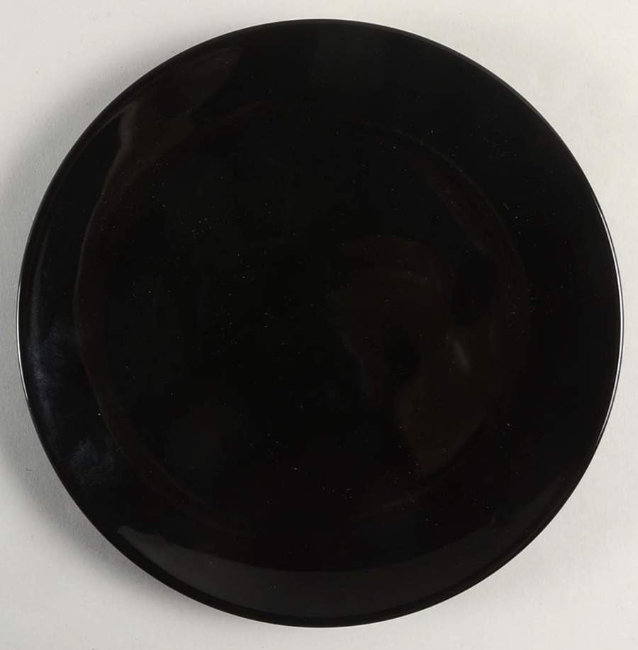 Dinera Black Salad/Dessert Plate by Ikea China-1