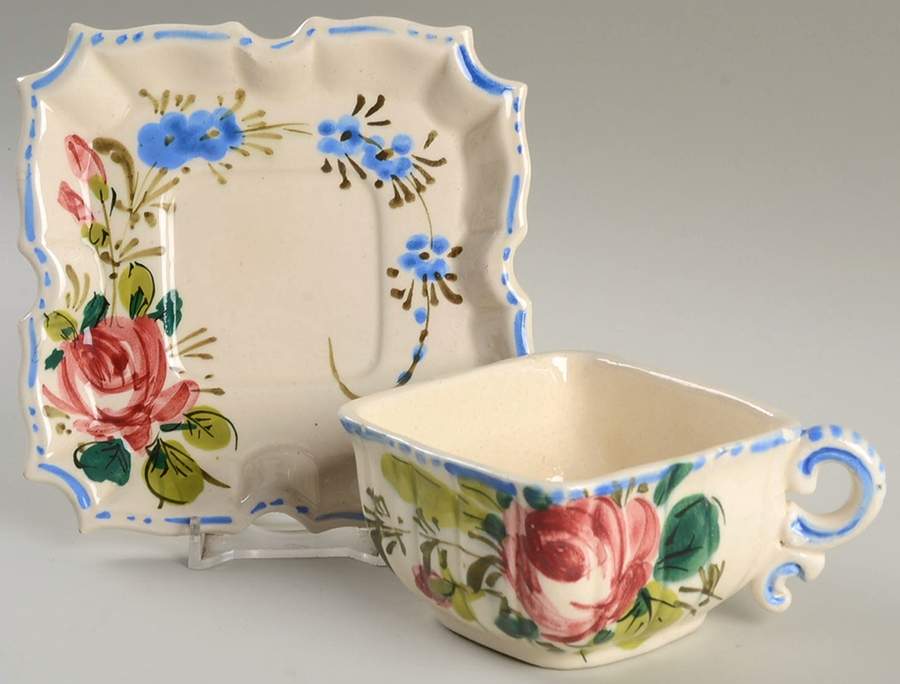 ITY367 Flat Cup & Saucer Set by Italy-1