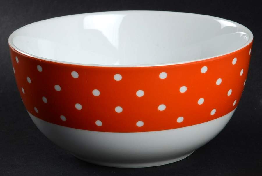 Dot Luxe Orange Soup/Cereal Bowl by Isaac Mizrahi-1