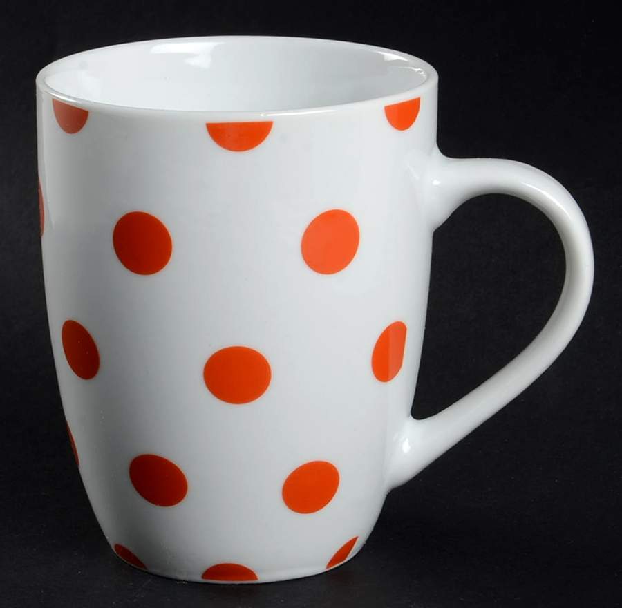 Dot Luxe Orange Mug by Isaac Mizrahi-1