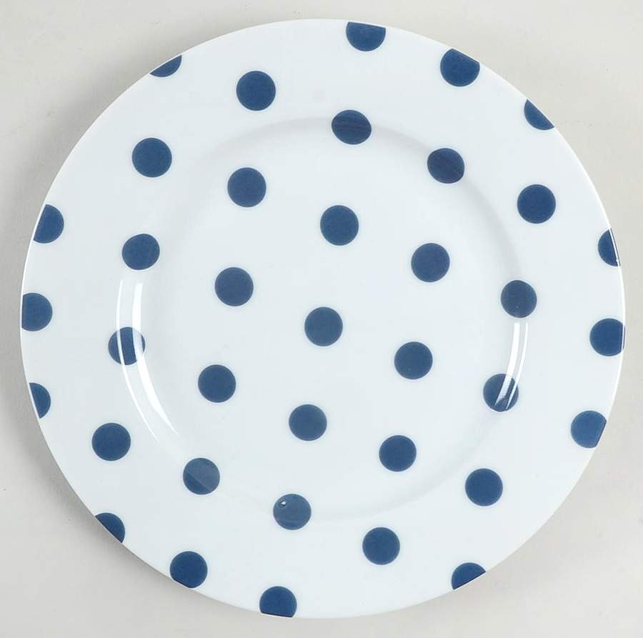 Dot Luxe Navy Blue Salad Plate by Isaac Mizrahi-1