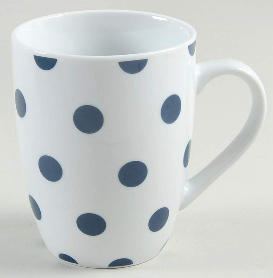 Dot Luxe Navy Blue Mug by Isaac Mizrahi-1