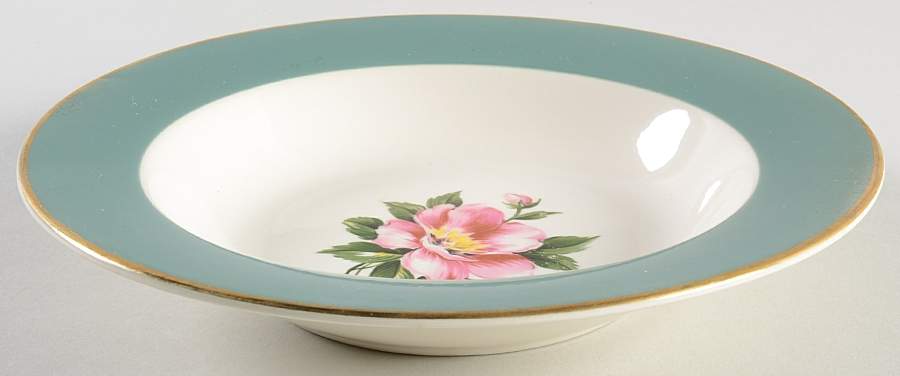 Empire Green Rim Soup Bowl by International-1