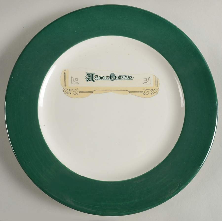 A Joyous Christmas Dinner Plate by Italy-1