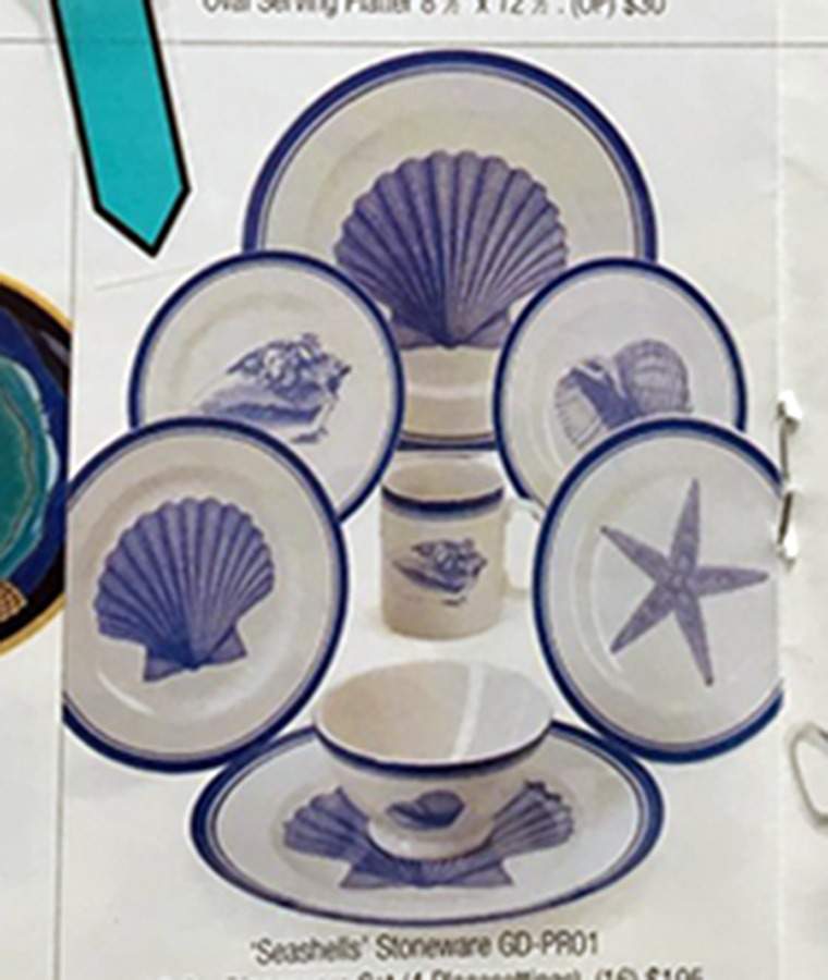 Sea Shells Dinner Plate by Interiors (PTS)-1