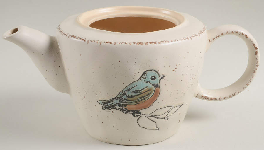 Easter Bird Cream Teapot No Lid by In Homestylez-1
