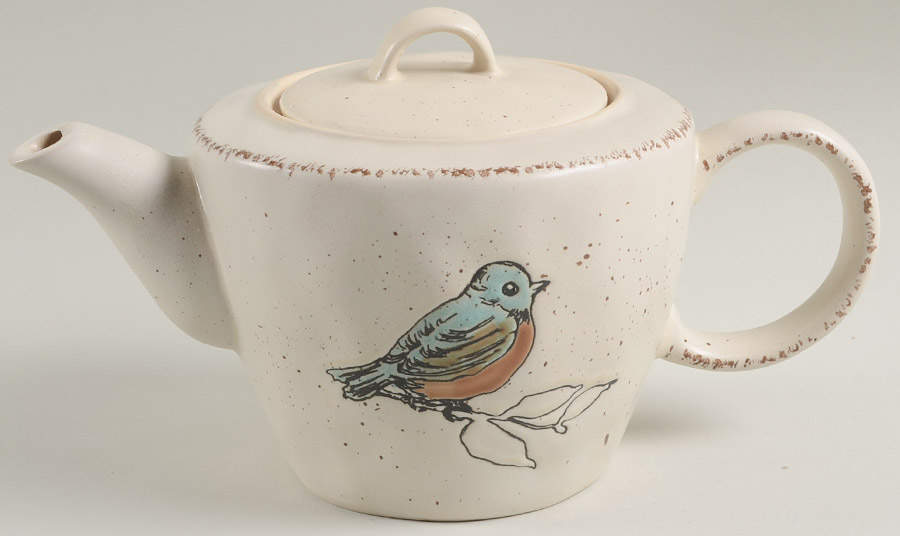 Easter Bird Cream Teapot & Lid by In Homestylez-1