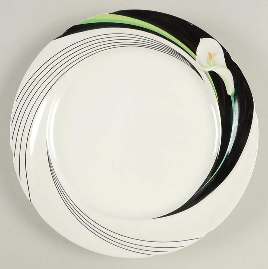 Pirouette Black Salad Plate by International-1